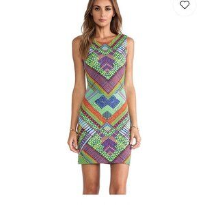 Mara Hoffman "Kasuri” Slit Back Mini Dress, Size XS